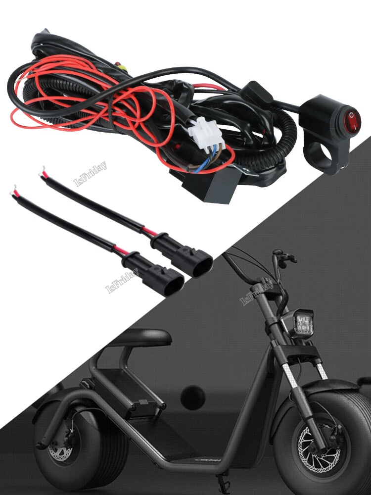 

40 А, 12 В, противотуманный Φ переключатель, 2 провода, 1,6 м, 2,2 м, электрический переключатель ВКЛ/ВЫКЛ для мотоцикла