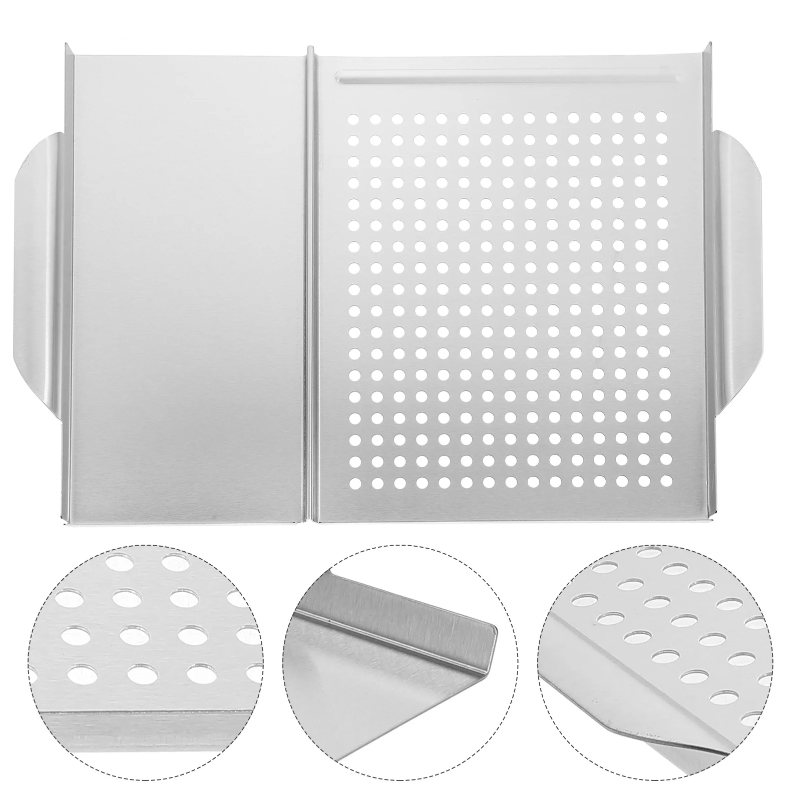 

Grill Plate Plates Pan Barbecue Bbq Draining Steel Stainless Supplies Home Vegetable 12 Convenient Professional Rack Grid