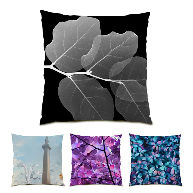 

New Ornamental Throw Pillows for Living Room Ultra Soft Velvet Polyester Linen Cushion Cover 45x45 Vintage Sofa Decorative E1061