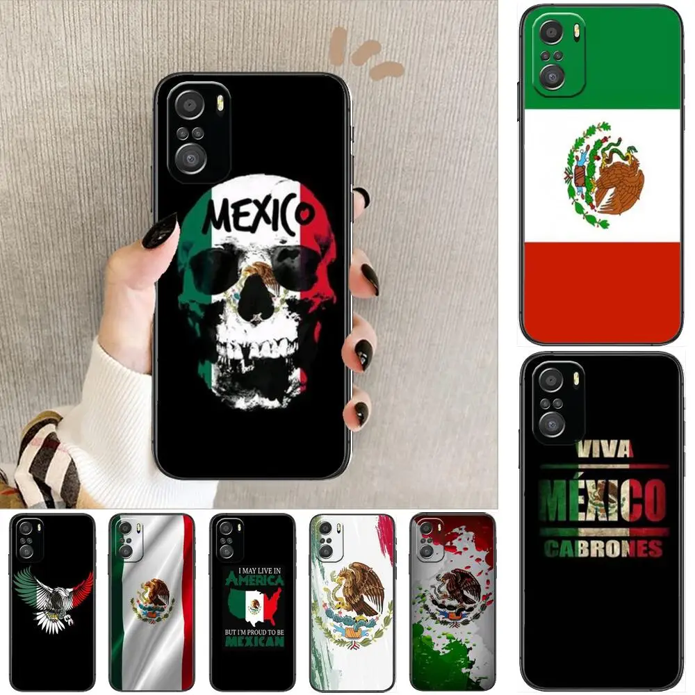 

Mexico Mexican flag Phone Case For xiaomi redmi 11 Lite pro Ultra 10 9 8 MIX 4 FOLD 10T Black Cover Silicone Back Prett