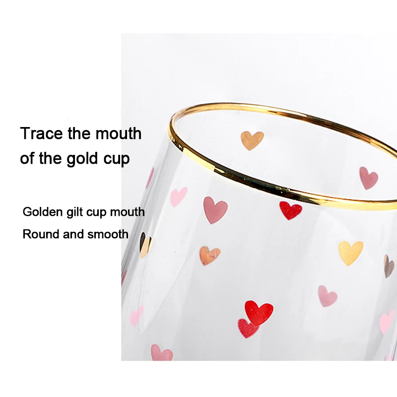 (Логотип может быть выгравирован) Стакан любви 320 мл чашка для воды с золотой