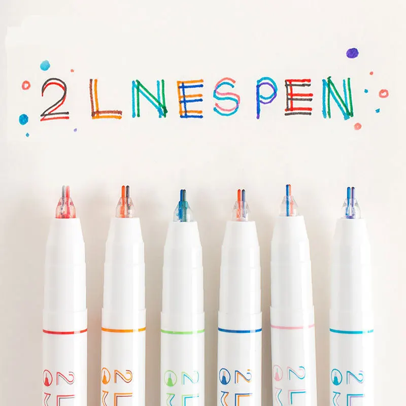 

Кавайный креативный Хайлайтер с двойной головкой, цветная ручка с наконечником 0,5 мм для магазинов, художественные и офисные принадлежност...