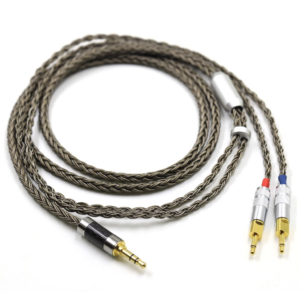 Enlarge Gun-Color 16core High-end Silver Plated Headphone Replace Upgrade Cable for Sennheiser HD700 Earphones