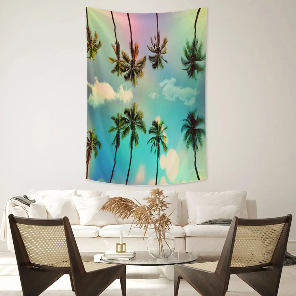 

Summer-Beach-Hanging Cloth Background Fabric Ins Girl Room Decoration Dormitory Bedroom Wall Bedspread Cloth tapestry e decor