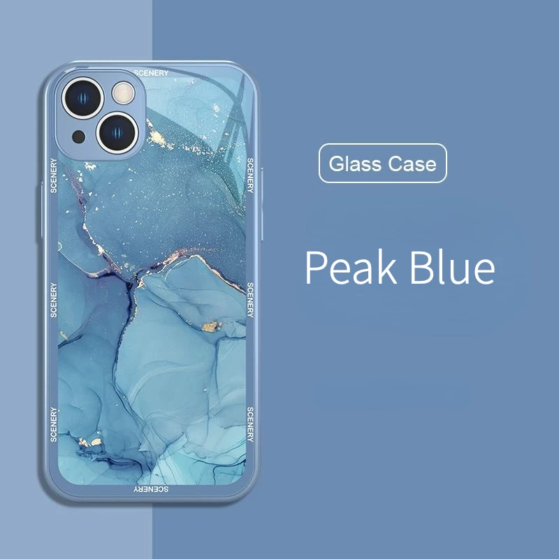 Painting Flow Glass Case For IPhone 13 Case Glass Marble Premium For Apple 14 Case New Xs Premium Case 11/12pro 7 8 SE 6S 8PLUS