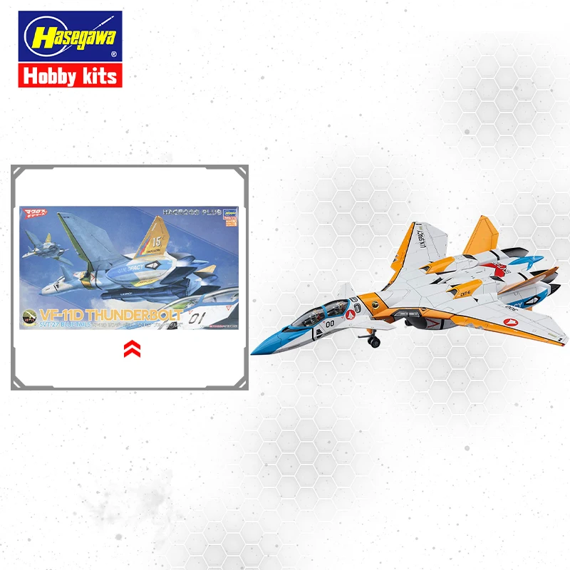 

Original Hasegawa The Super Dimension Fortress Macross 1/72 VF-11D Thunderbolt SVT-27 Assembly Model Kit Anime Figures Toys