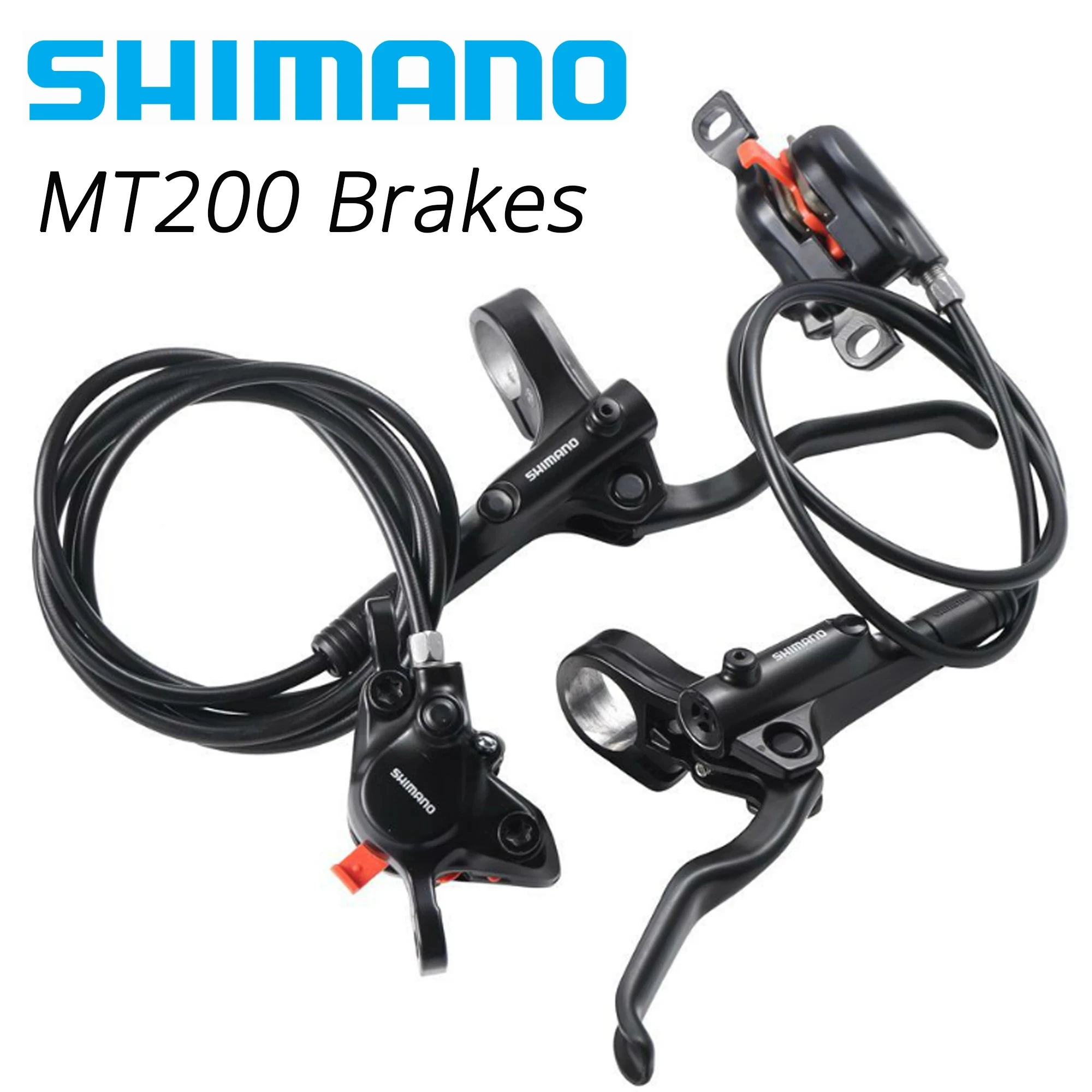 Набор велосипедных гидравлических дисковых тормозов Shimano MT200 алюминиевый рычаг