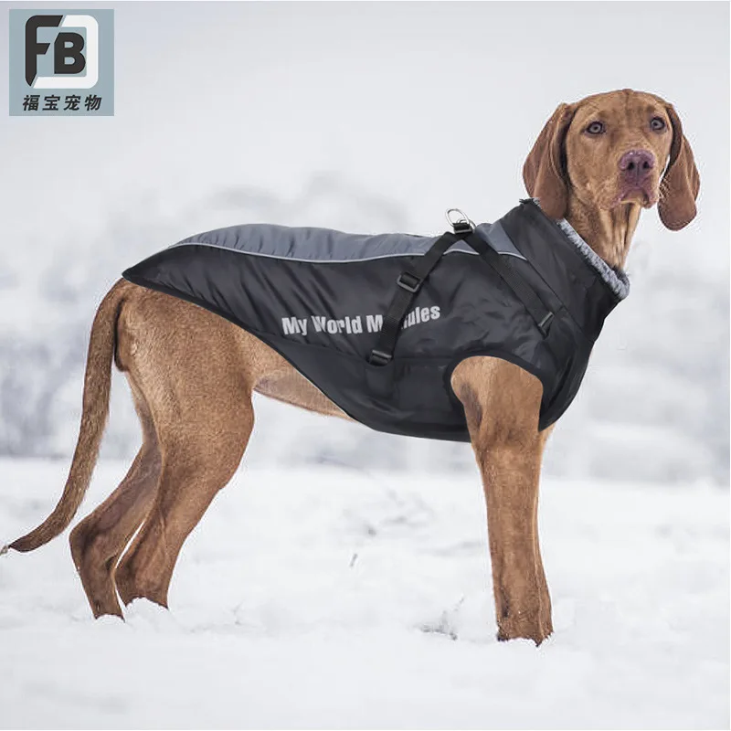 

2022 Зимняя Толстая ветровка из хлопка для больших собак, теплая одежда для домашних животных