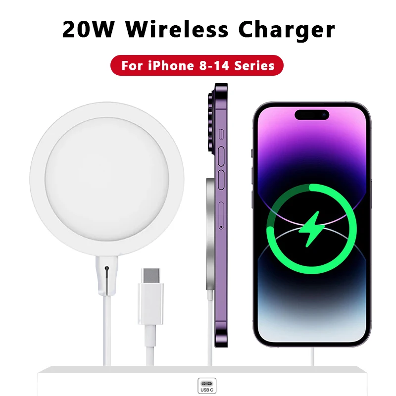 C 20W Magnetic Wireless Charger Fast Magnetic Charging Pad for IPhone 13 Pro Max 12 Mini 11 Mac Safe Station M agsafe charger