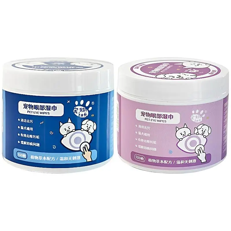 

Dog Eye Wipes 100-Count Eye Wipes Soft Dog Eye Care And Eye Wash For Gently Cleaning Eyes Prevents Tear Stains for Cats and Dog