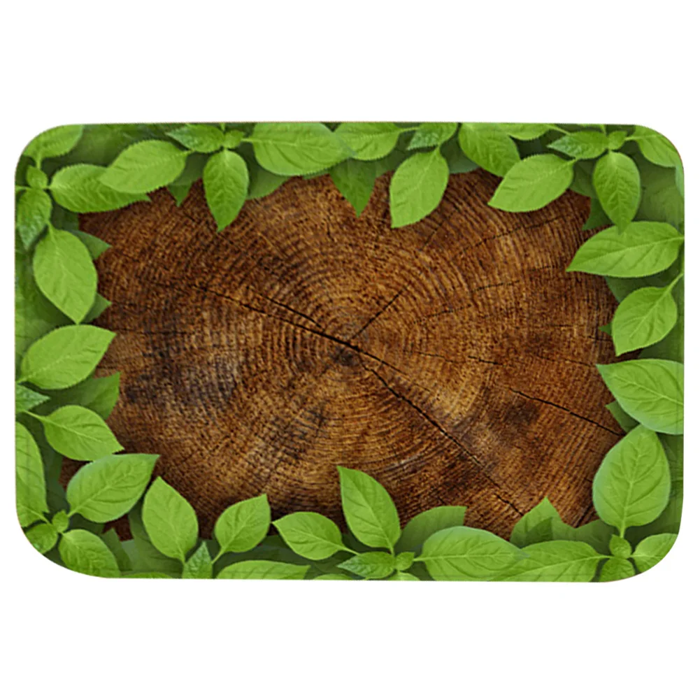 

Decorative Green Leaf Pattern Carpet Floor Non Slip Mat For Living Room Bedroom(#2)