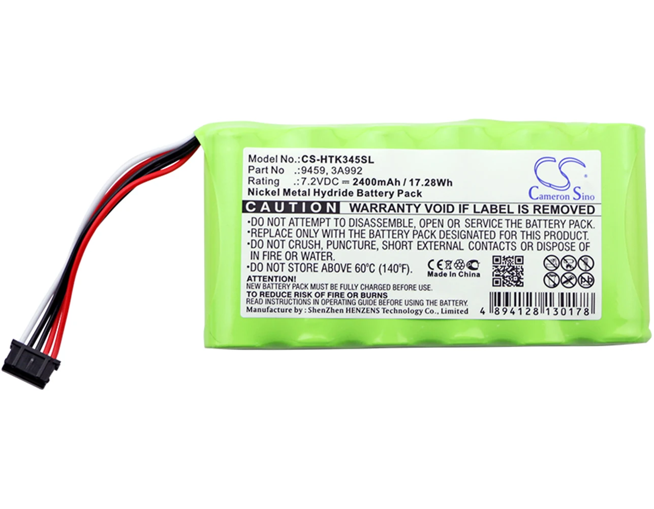 

Cameron Sino 2400mA Battery for Hioki 3196,3197,3455,PW3360,PW3360 Clamp On Power Logger,PW336X power loggers,PW9002 3A992,9459