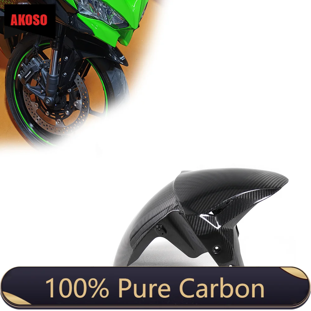 

3K Full Carbon Fiber Motorcycle Front Fender Splash Mud Dust Guard Mudguard Fairng Kit For Kawasaki ZX25R 2020 2021 2022