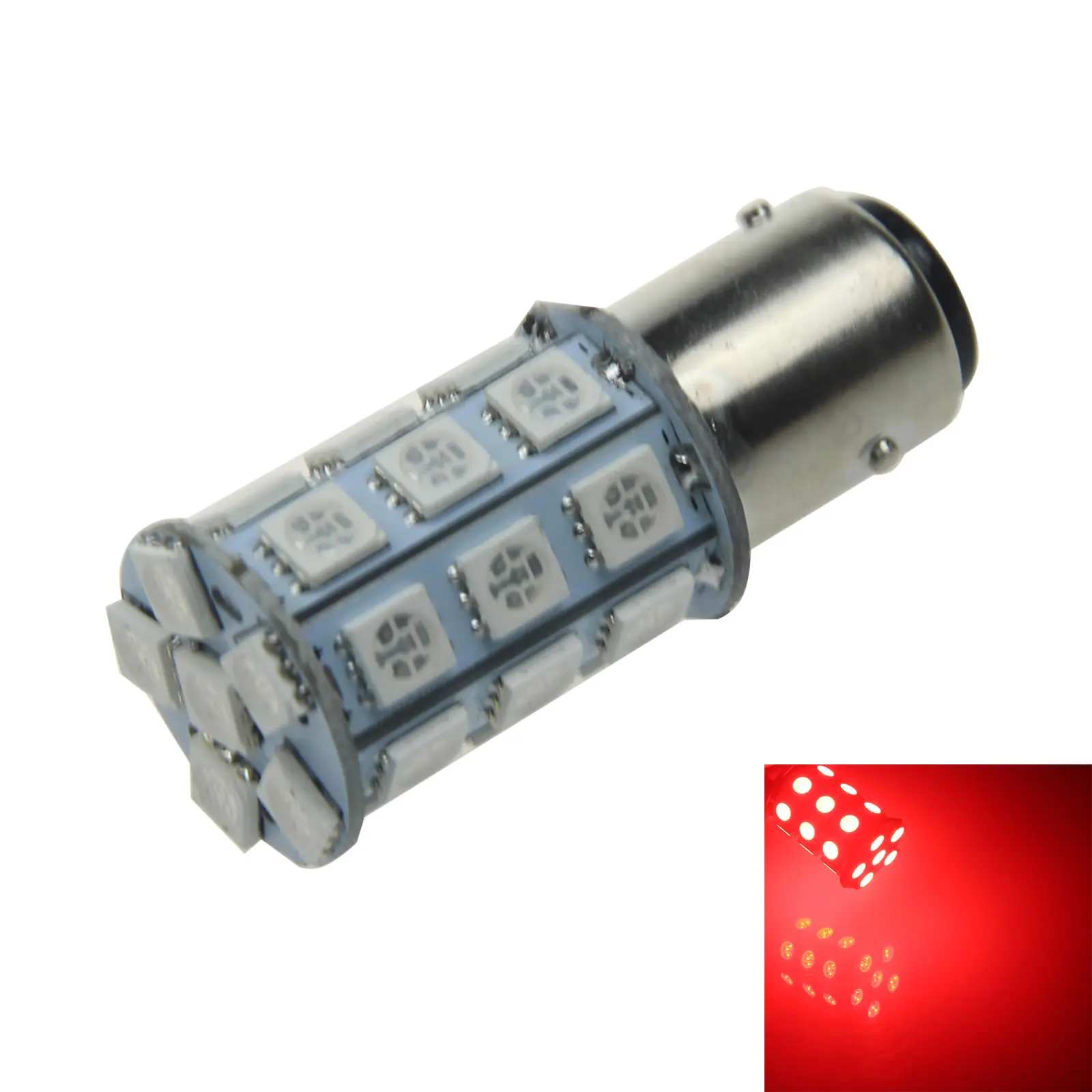 1 красный автомобильный стоп-сигнал BAW15D, резерсветильник 27 излучателей 5050 SMD светодиодный PR21/5w 21/5w Z21199