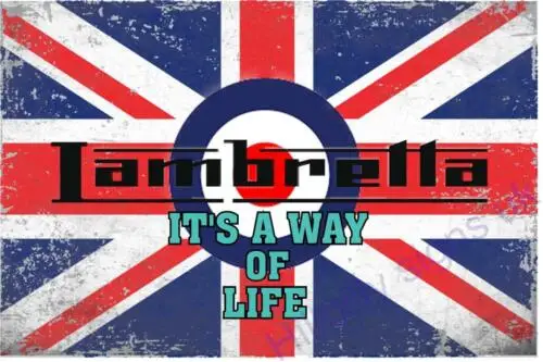 Металлический знак для мотоцикла lambrite моды