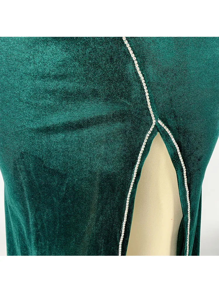 HAOOHU Женская одежда свадебное платье с разрезом лямкой на шее и открытой спиной