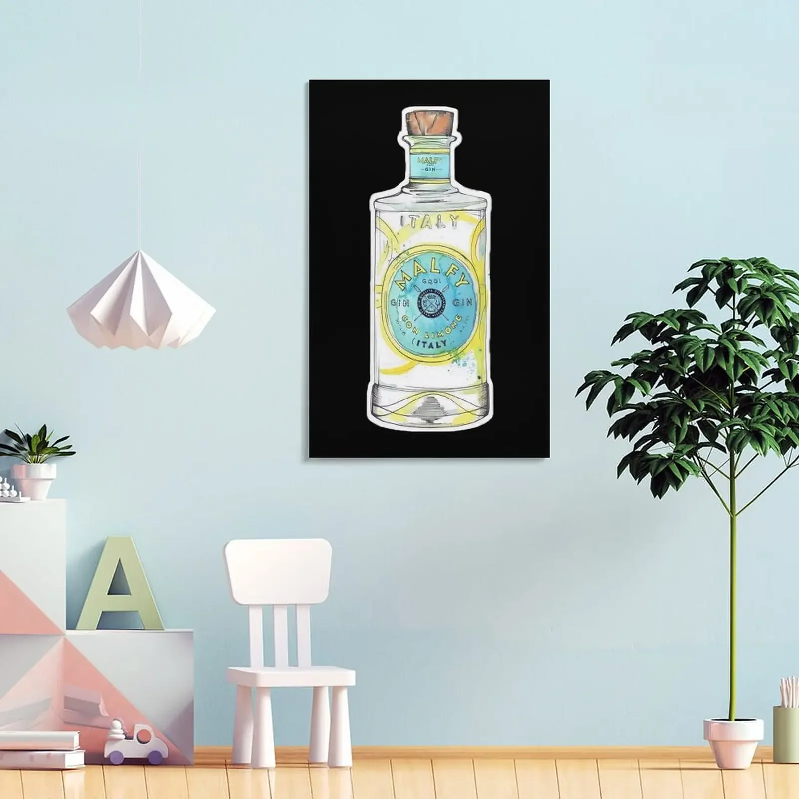 Джин Малфи Илюстрация акварель холст картина настенные постеры милый декор