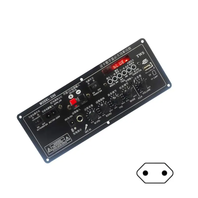 D90 Мощный модуль усилителя домашнего кинотеатра 12 В перезаряжаемый беспроводной