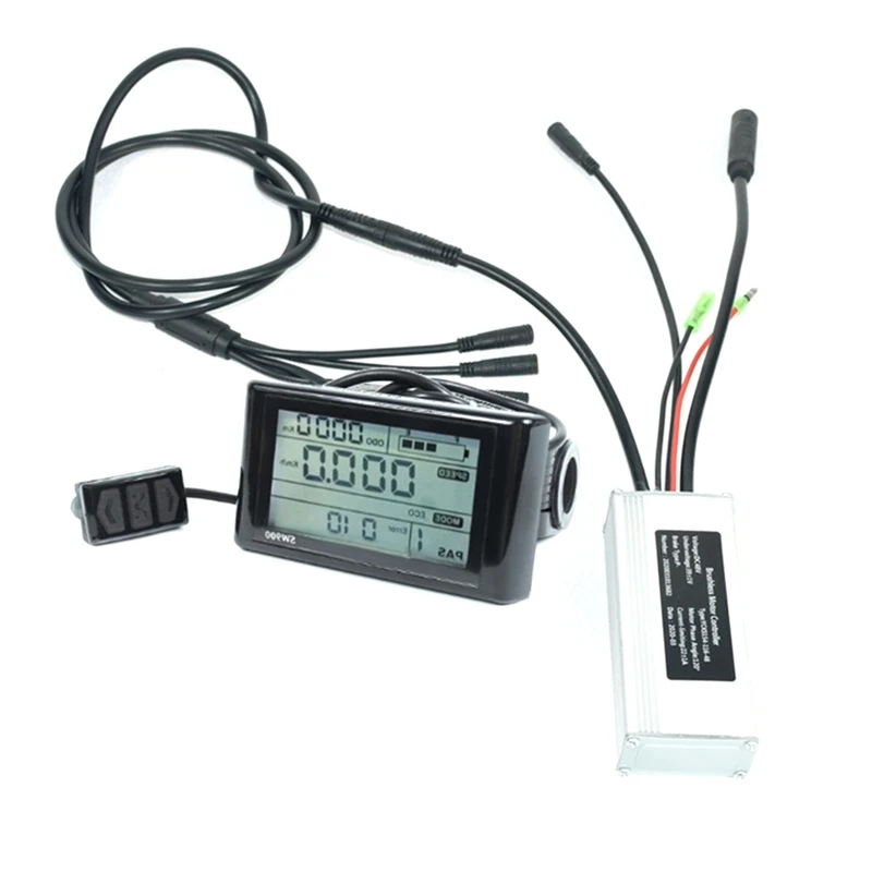 

36/48V Sw900 Lcd Display Panel Meter Square Wave Controller 350W Motor E-Bike with 1T5 Connecting Line Cycling Part