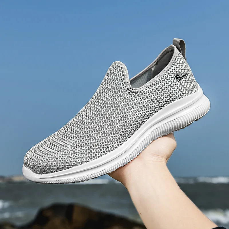 

2022 Fashion Mesh Men's Shoes Large Size Running Sneakers Four Seasons Ultra-light Comfortable Breathable Vulcanized Casual Shoe