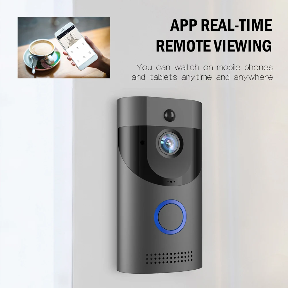 

Tuya APP Smart Video Doorbell Infrared Night Vision Waterproof WiFi Doorbell Remote Monitoring WiFi Wireless Doorbell for Office