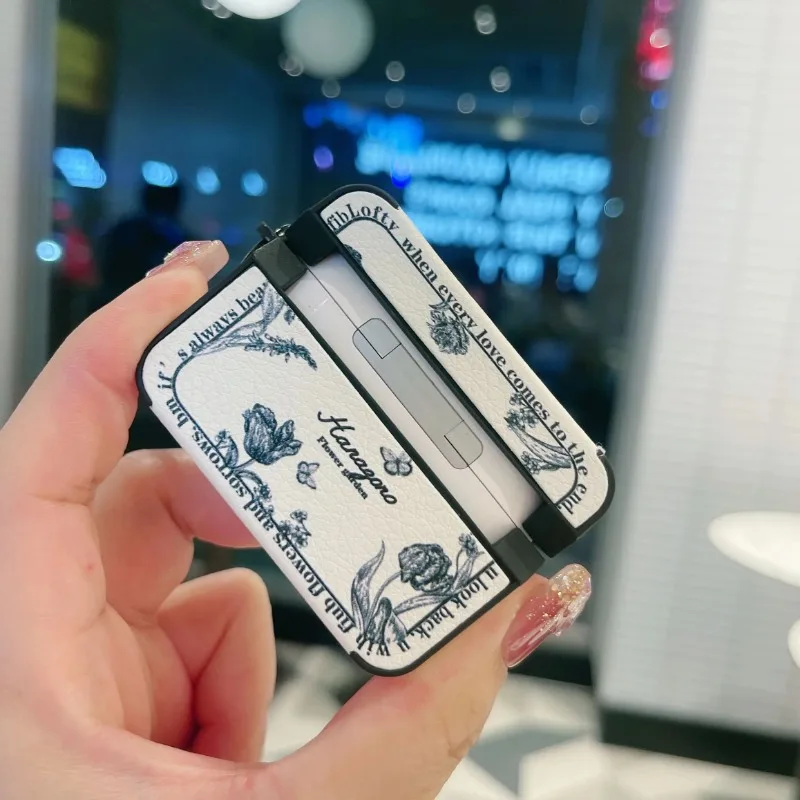 Чехол с белой розой в стиле ретро для Airpods Pro 2