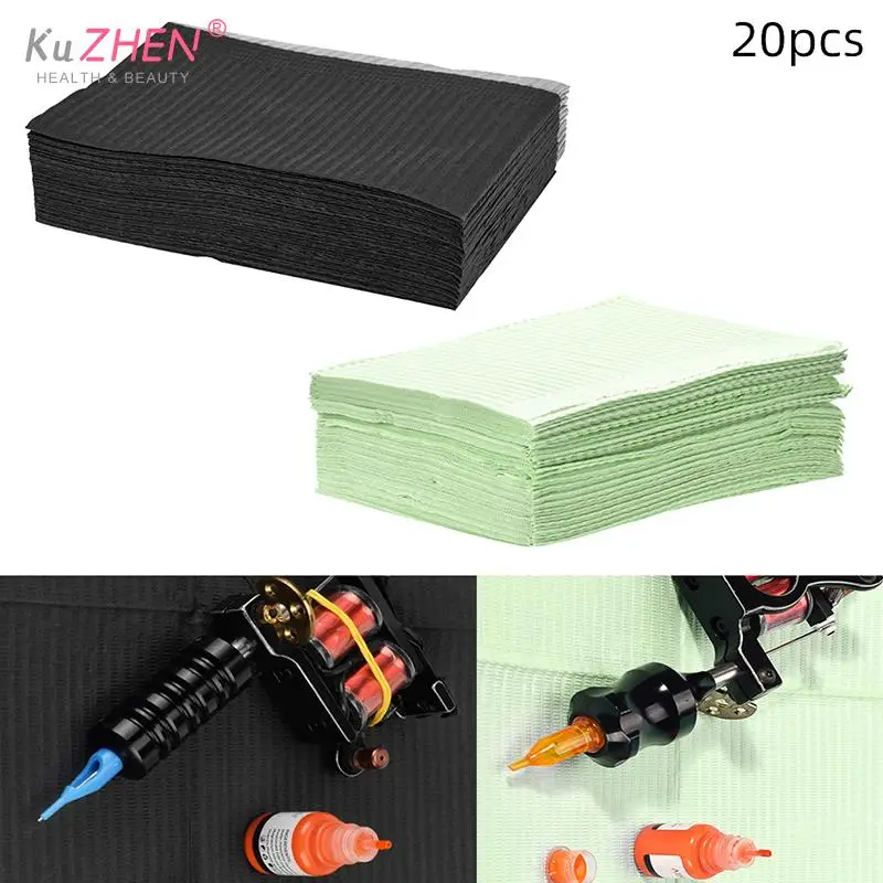 

20pc Disposable Tattoo Clean Pad Excellent Double-layer Composite Membrane Absorbent Waterproof Tablecloths Tattoo Accessorie
