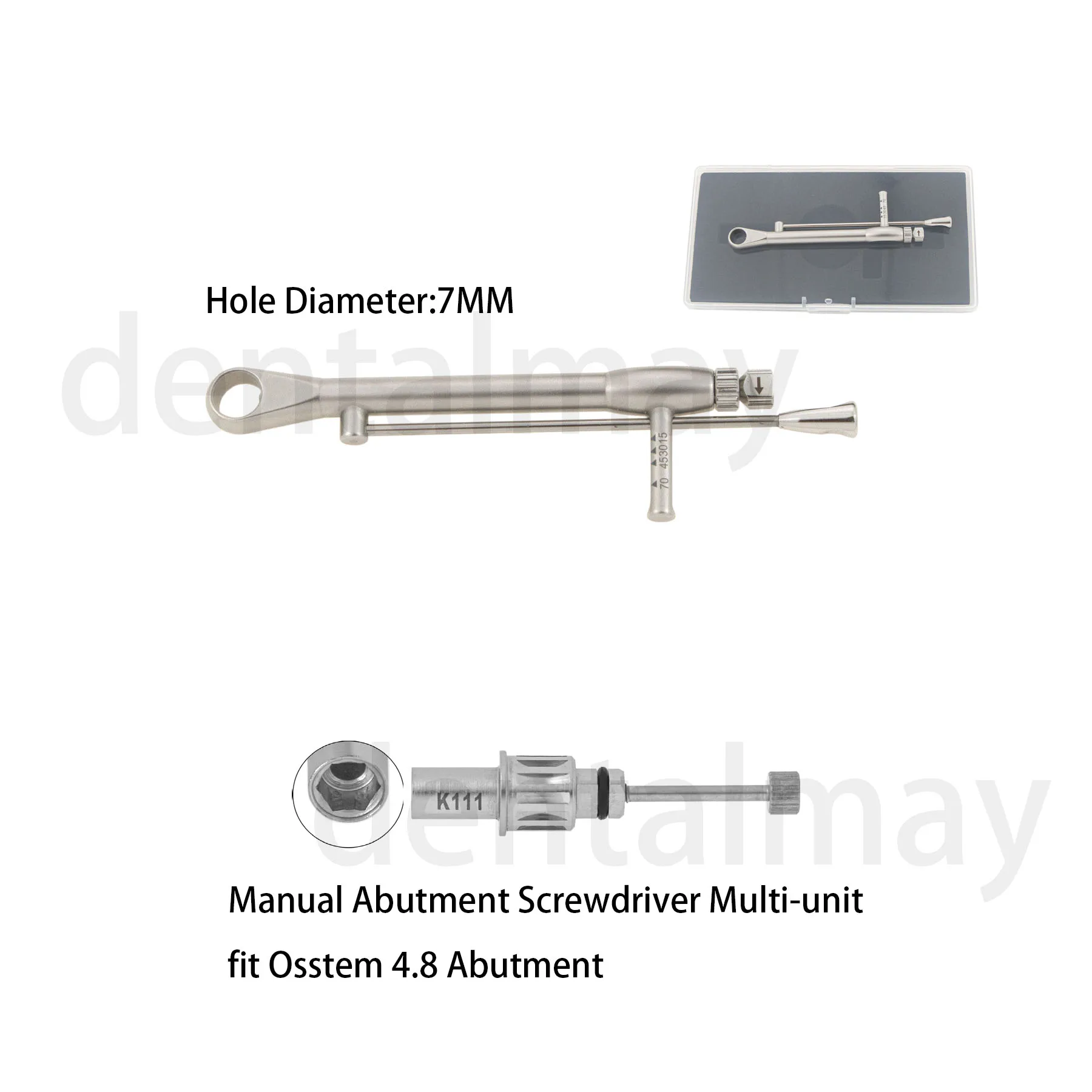 Динамометрический ключ для зубного импланта отвертка с приводом абатмента 7 мм