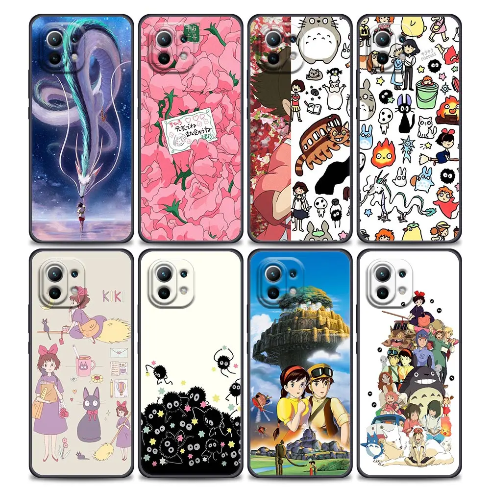 

Case for Xiaomi Mi 11 Lite 5G NE 11i 11X 11T 12 Pro Poco F1 F3 X3 GT NFC Pro Silicone Cover Cartoon Spirited Away Miyazaki Anime