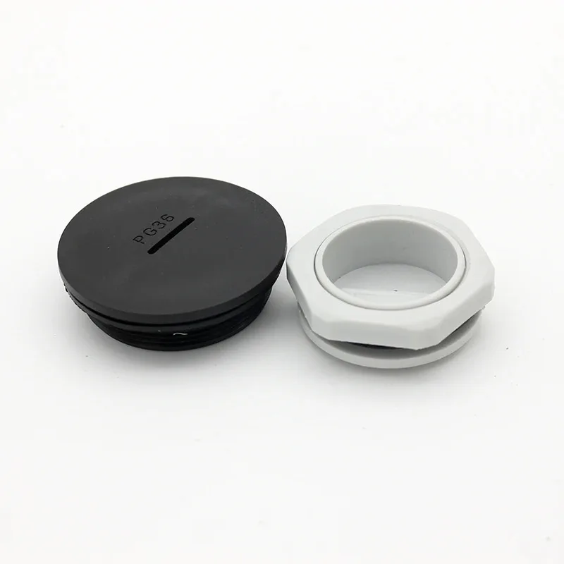 

M63 2pcs Nylon threaded plug screw-in hole plug waterproof blind cover Plastic Round Electrical Screw Drain Plug Nylon End Cap