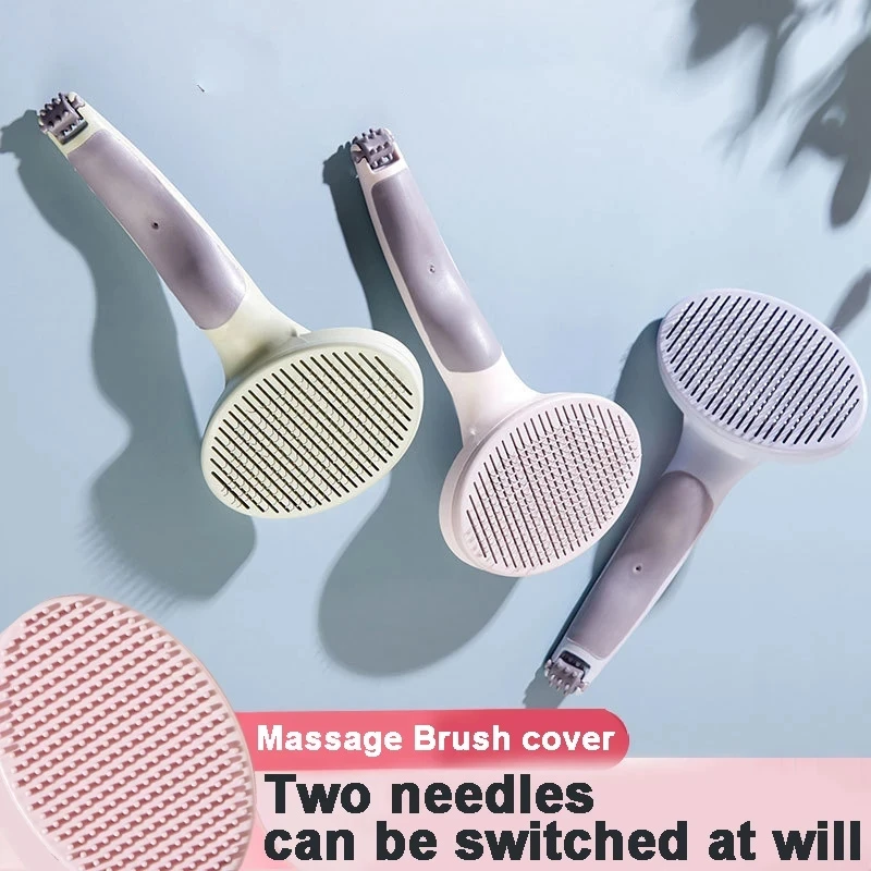 

Cat Brush Hair Removes Pet Comb for Dogs Cats Massages Grooming Self Cleaning Slicker Brush Removes Tangled Hair Beauty Products