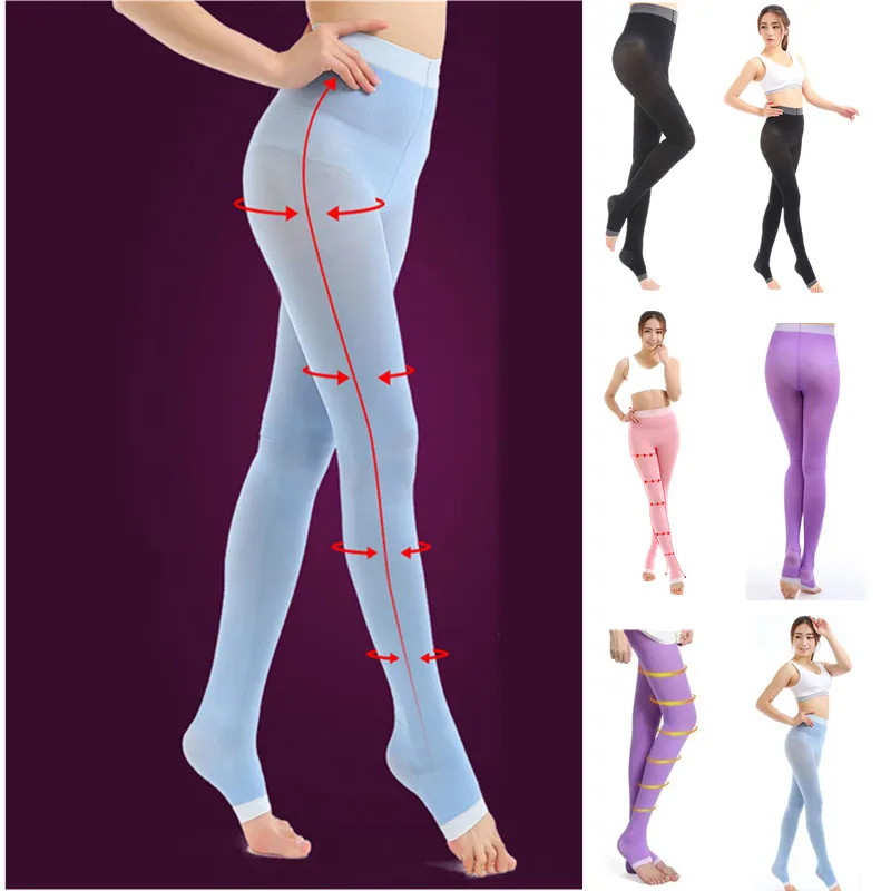 

1pair Varicose Veins Compression Burn Fat Super Thin Sleeping Overnight Slimming Stockings lady's Beauty Leg Slim Legging Patch