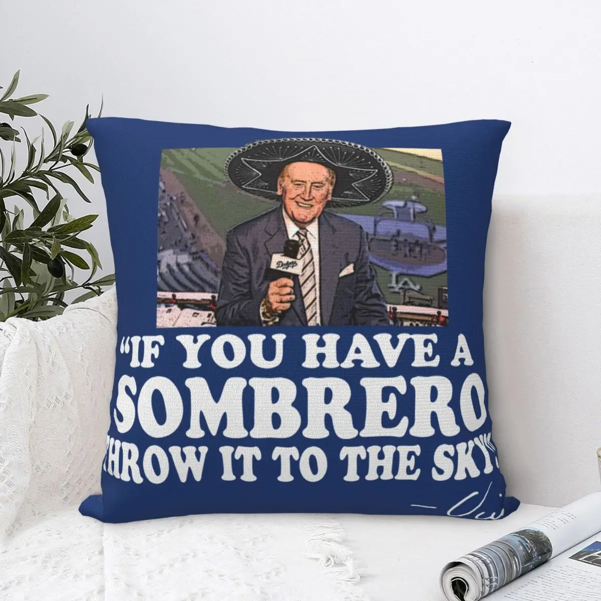 

Vin Scully Sombrero декоративная подушка, чехол для кровати, оптом 45*45 см