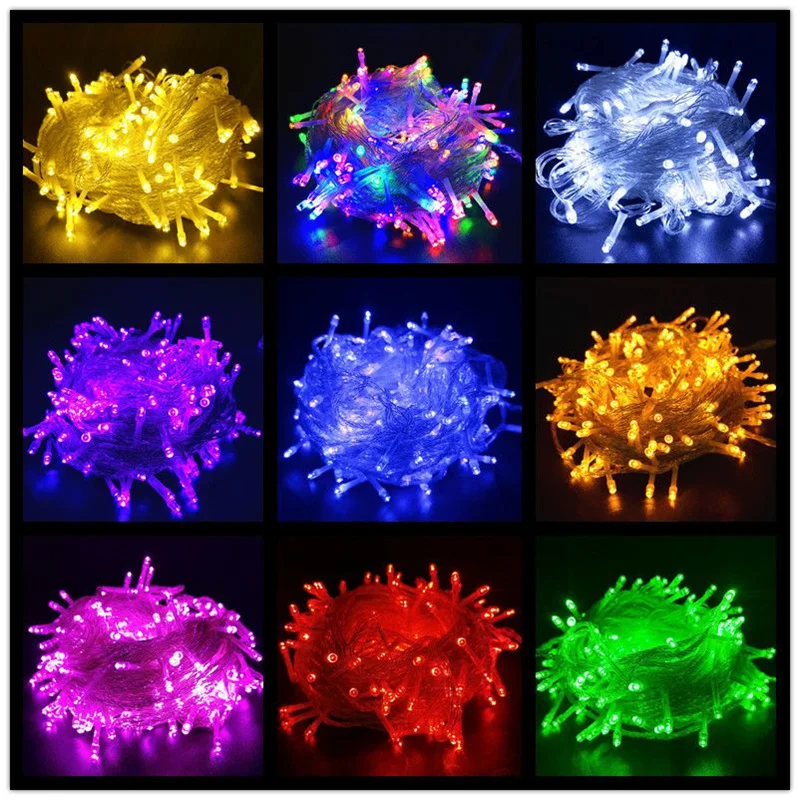

EU/US Plug Led String Lights 8 Modes Fairy Lights Garland Holiday Lighting Christmas Lights Outdoor Garden Wedding Decoration