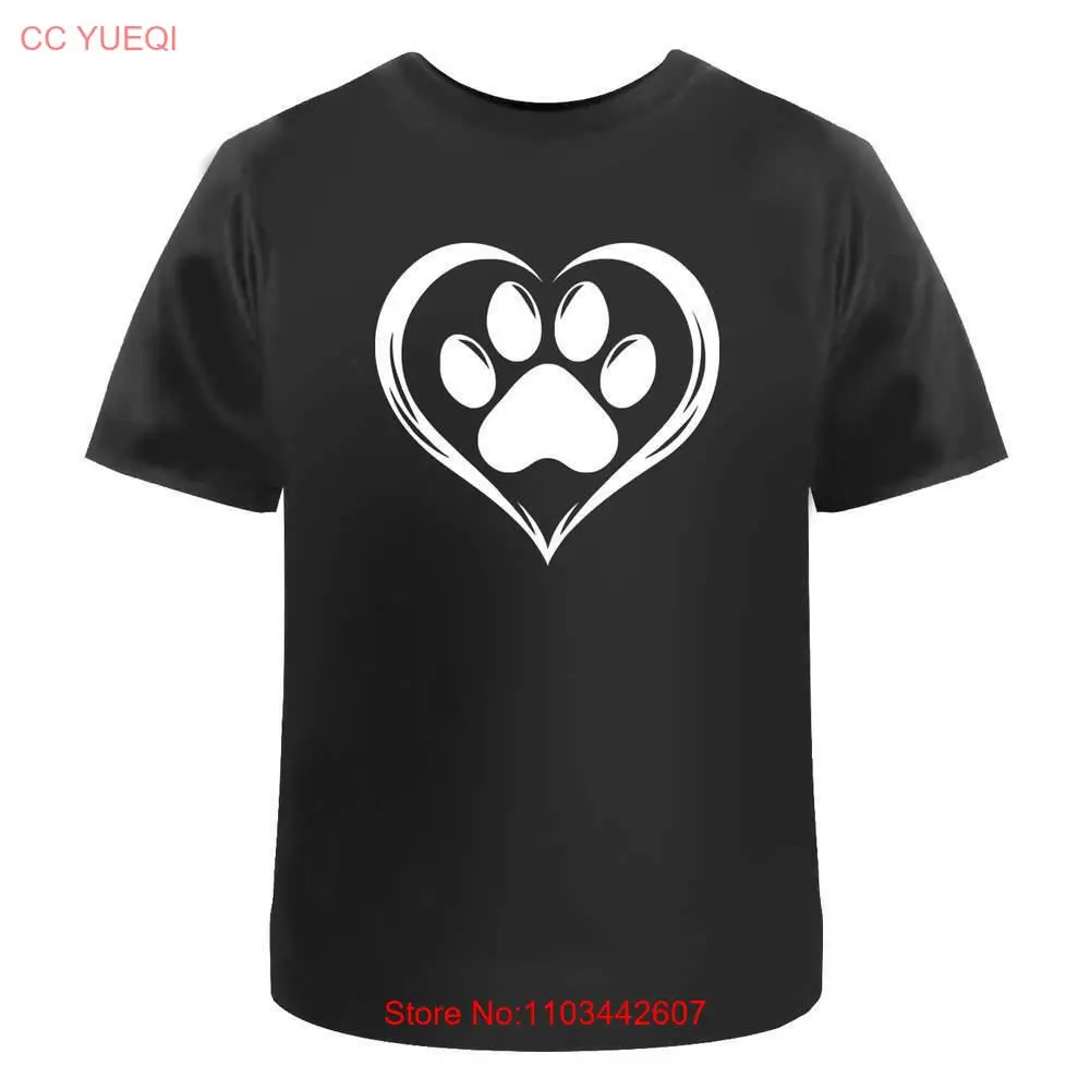 Мужские/женские хлопковые футболки с принтом лапа (TA047933)