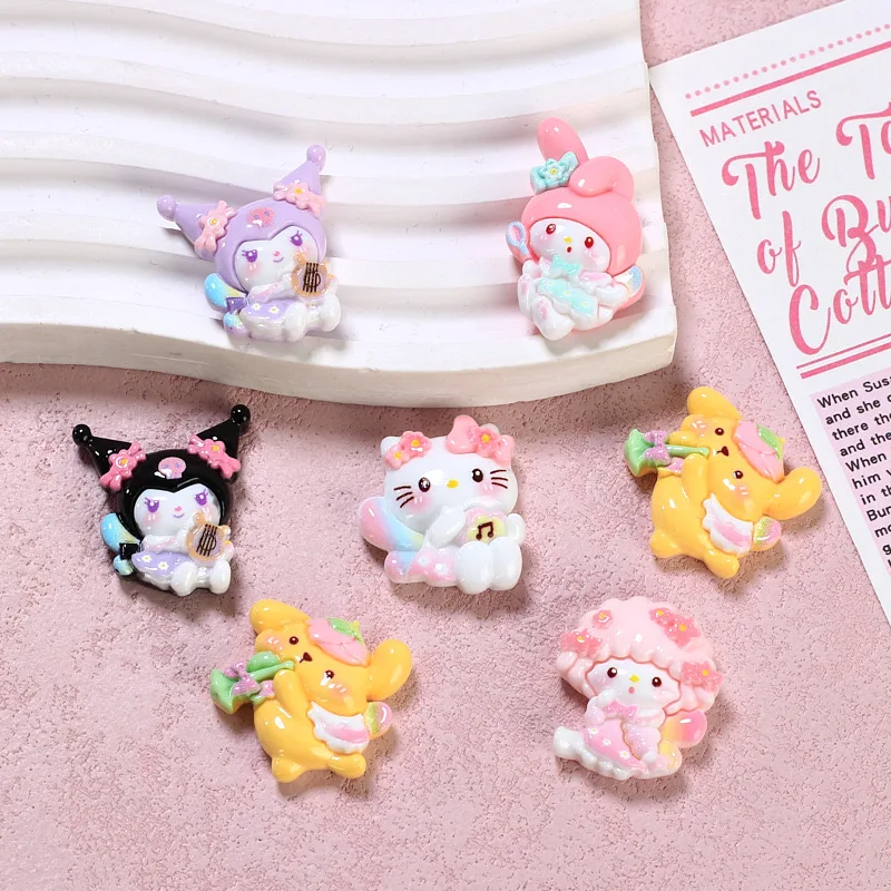 10 шт. новый кавайный мультфильм инструментальные животные смола с плоской задней