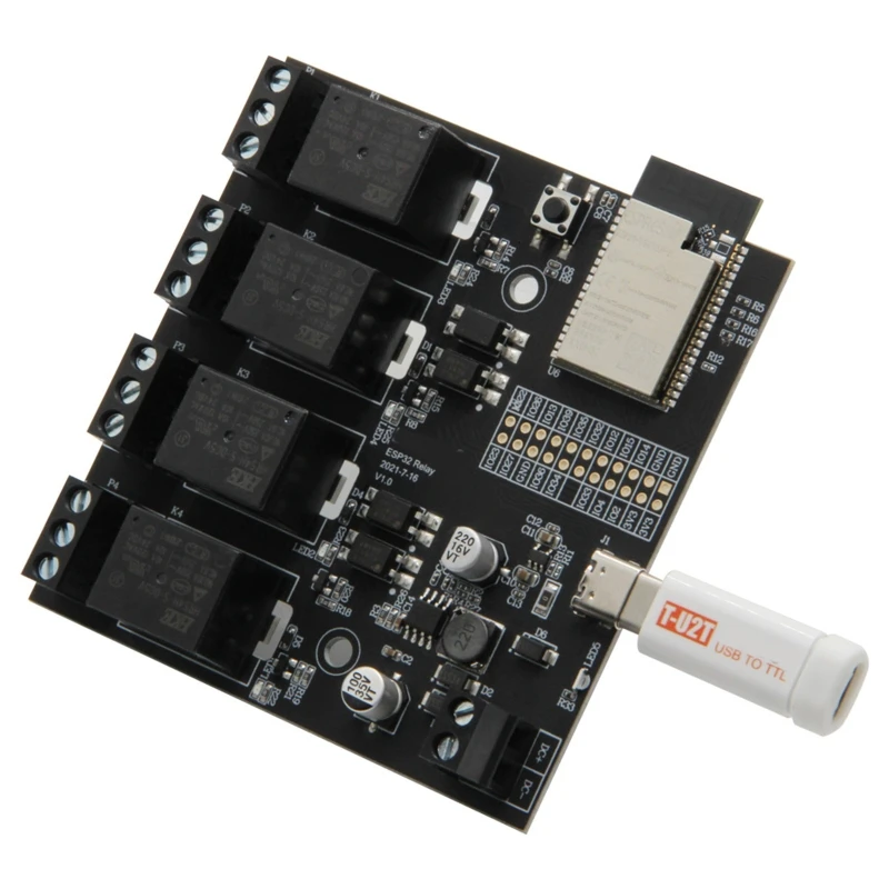 

XX9A LILYGO TTGO T-Relay ESP32 Chip DC 5 В 4 группы реле 4 Мб Flash IoT реле Поддержка WiFi Bluetooth-совместимый (комплект реле)