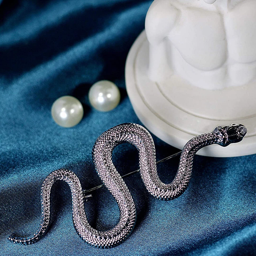 

Cute Metal Snake Brooch Pins Brooches for Women Men Vintage Punk Animal Snake Brooch Pin Party Coat Apparel Jewelry Gifts