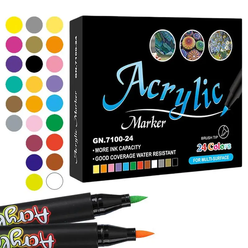 

Acrylic Pens Acrylic Paint Markers Set Paint Pens For Rock Painting Glass Wood Ceramic Fabric Metal Canvas Easter Eggs Pumpkin