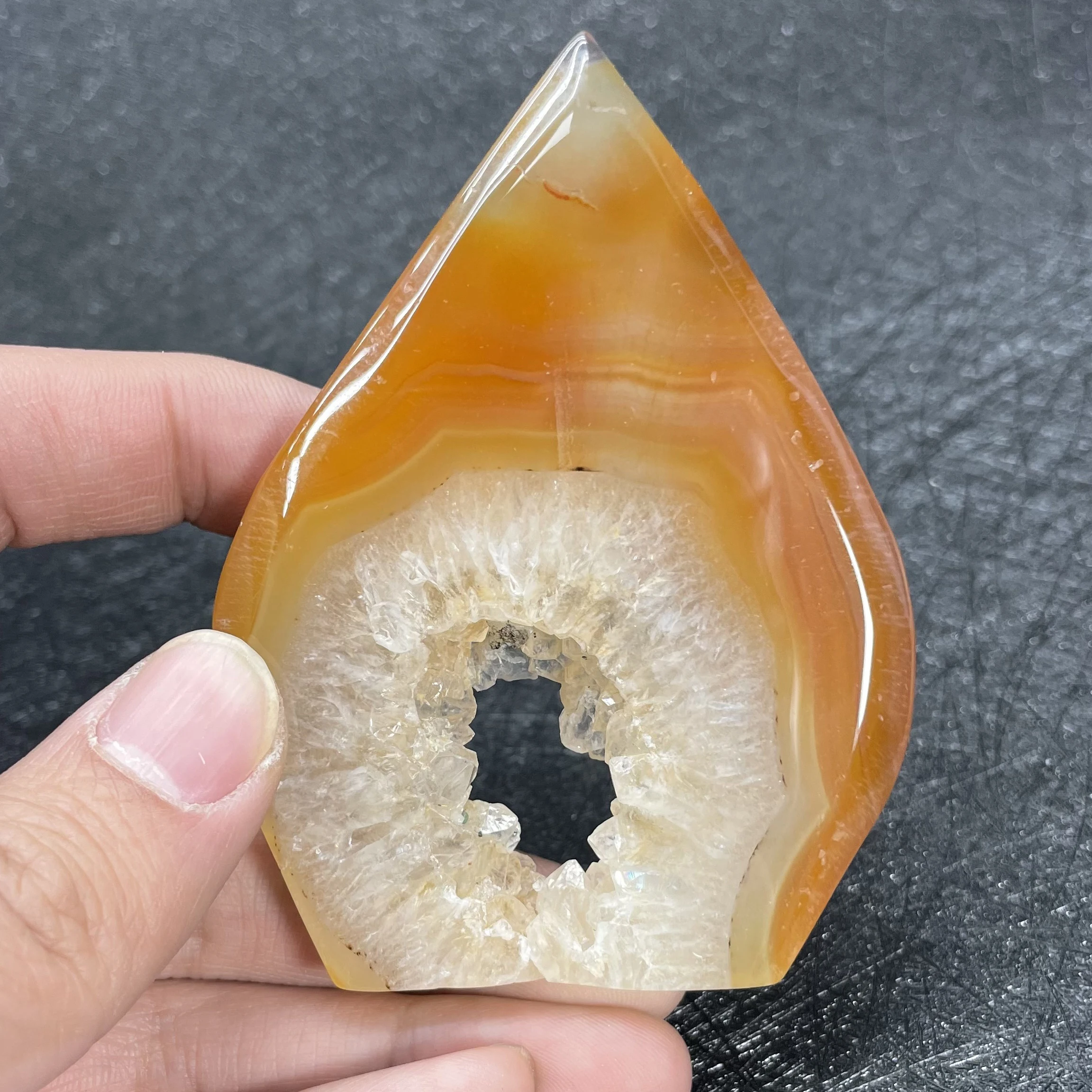 96 г натуральный красочный агат жеодовая башня полированная кристаллическая