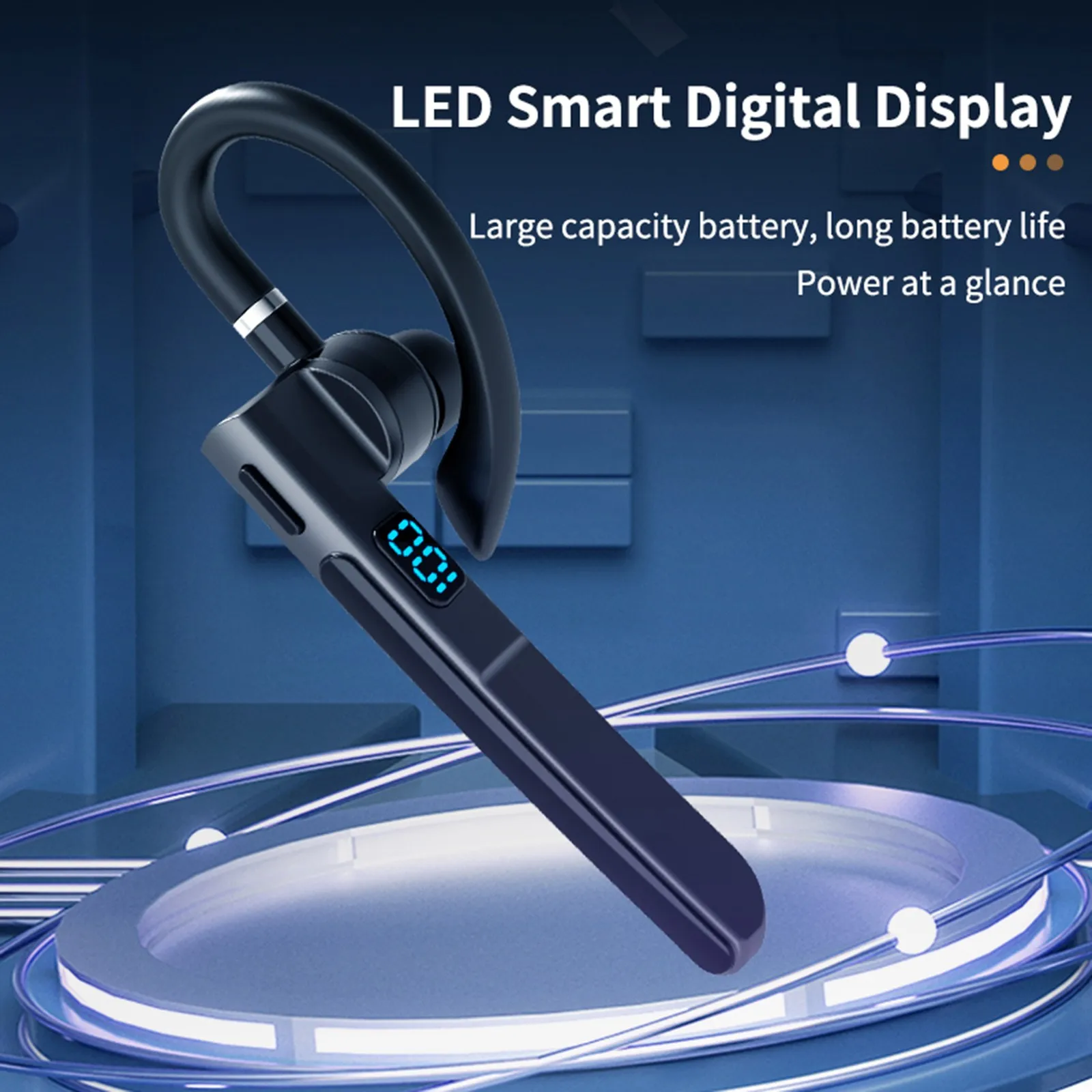 

Bluetooth-гарнитура; Беспроводные наушники; V5.3; 6 часов; Ультралегкие наушники; Цифровой дисплей; Внутриканальные наушники; Электронные беспрово...