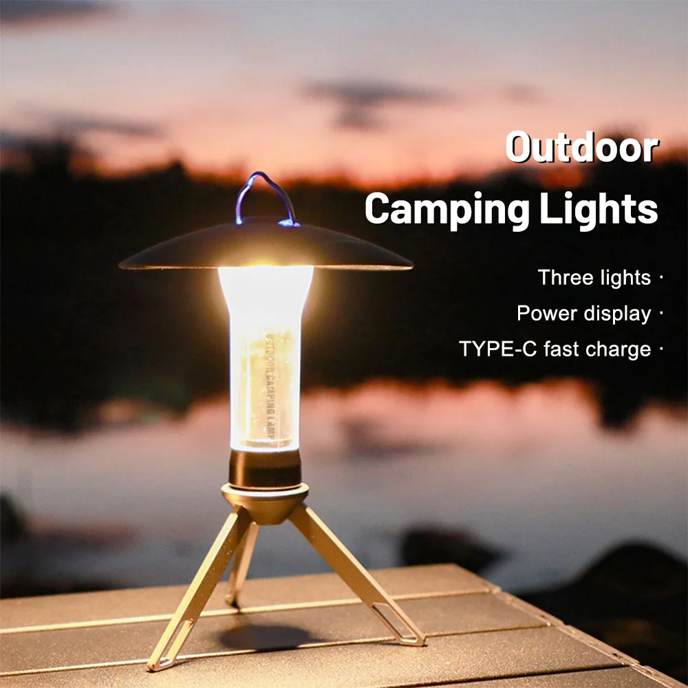 

Portable Camping Light With Magnetic USB Rechargeable 3 Lighting Mode Camping Light Outdoor Led Flashlight Wild Tent Campsite