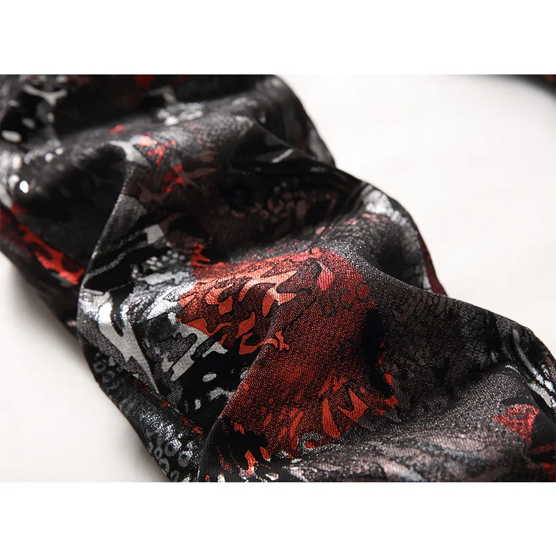 Mainstream Fashion Jeans Men Personality Pattern Painted Print Graffiti Slim Pants Spring and Autumn Full Length Denim Jeans