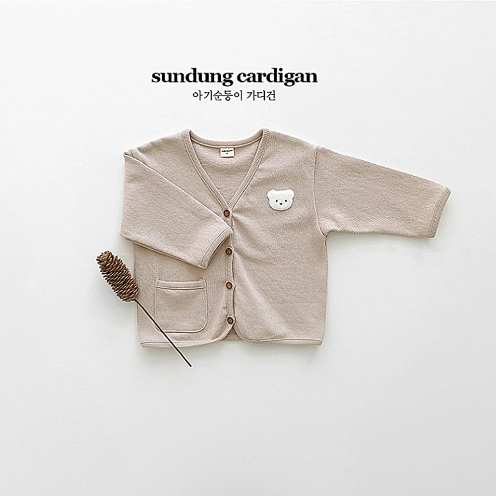 

Newborn Baby Girl Sweater Clothes Autumn Bear Long Sleeve Knitted Sweater Cardigan Infant Boy Outerwear Toddler Casual Tops 2021