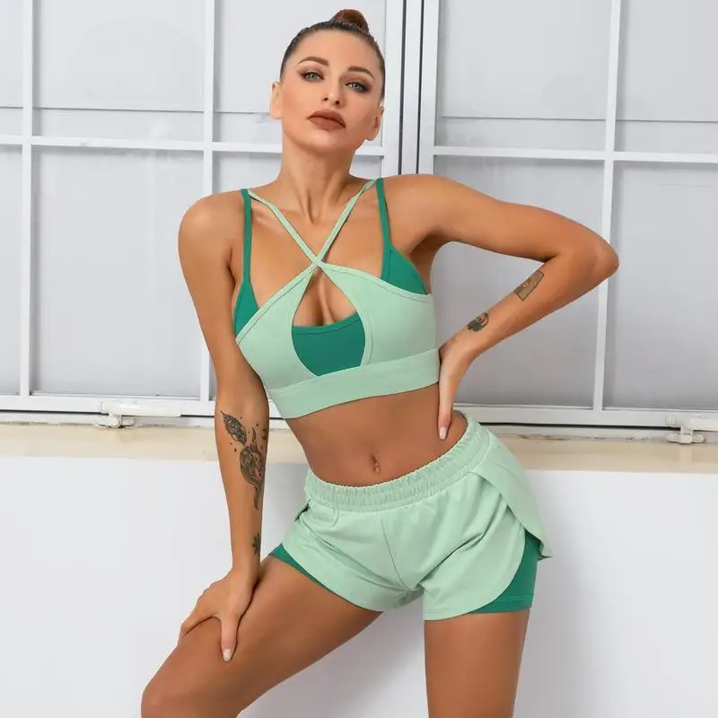 

Wyplosz Yoga Set Sportwear Gym Clothing High Elasticity Seamless Pants Bras Women's Sports Fitness Tracksuit 2 Pcs Tight Push Up