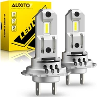 auxito 2x mini h7 led car headlight bulb 60w 6500k white super bright turbo fan wireless 18000lm dc12v 7035 led auto head lamp