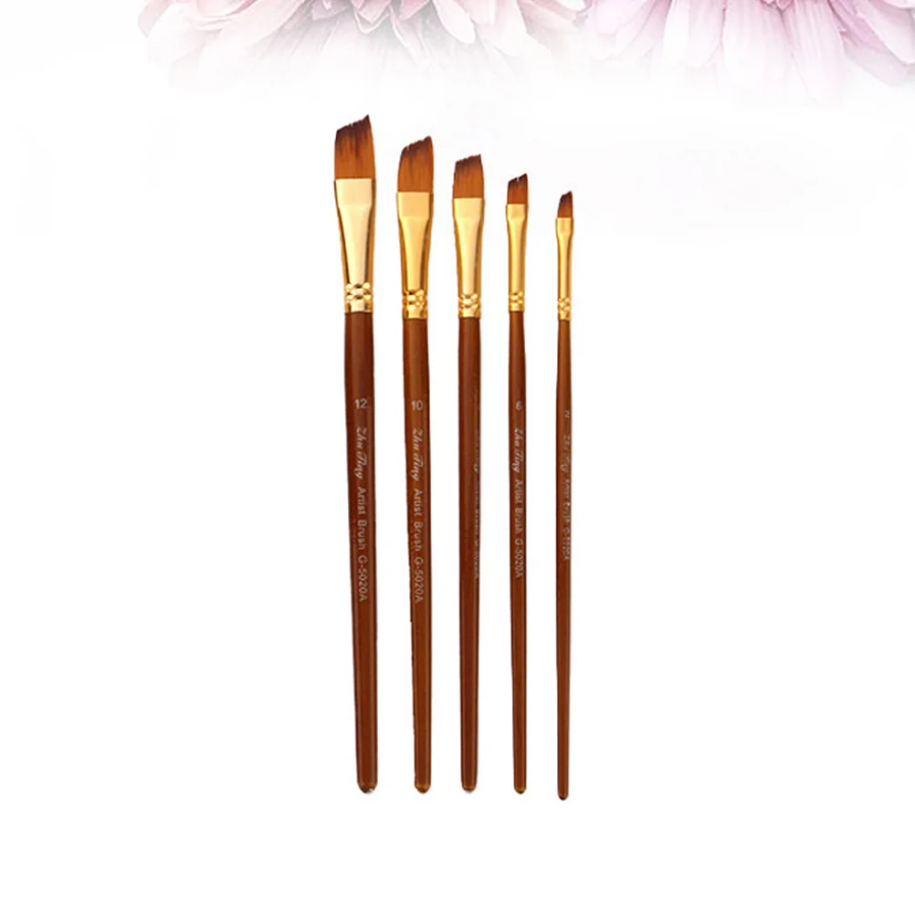 

5 Pcs Linen Suits Drawing Brushes Painting Nylon Miniature Supplies Bamboo Child Kids Suit