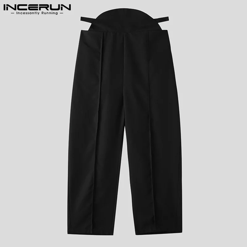 INCERUN мужские повседневные длинные брюки с индивидуальным дизайном осень 2024
