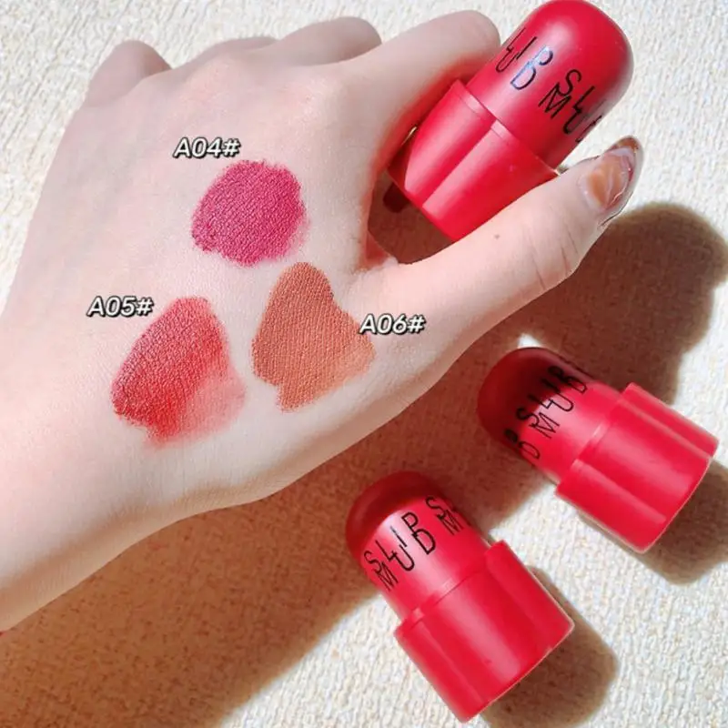 

DAIMANPU Lip Gloss 6 Colors Nude Matte Lipstick Waterproof Long Lasting Women Red Lip Tint Velvet Lip Glaze Cosmetics