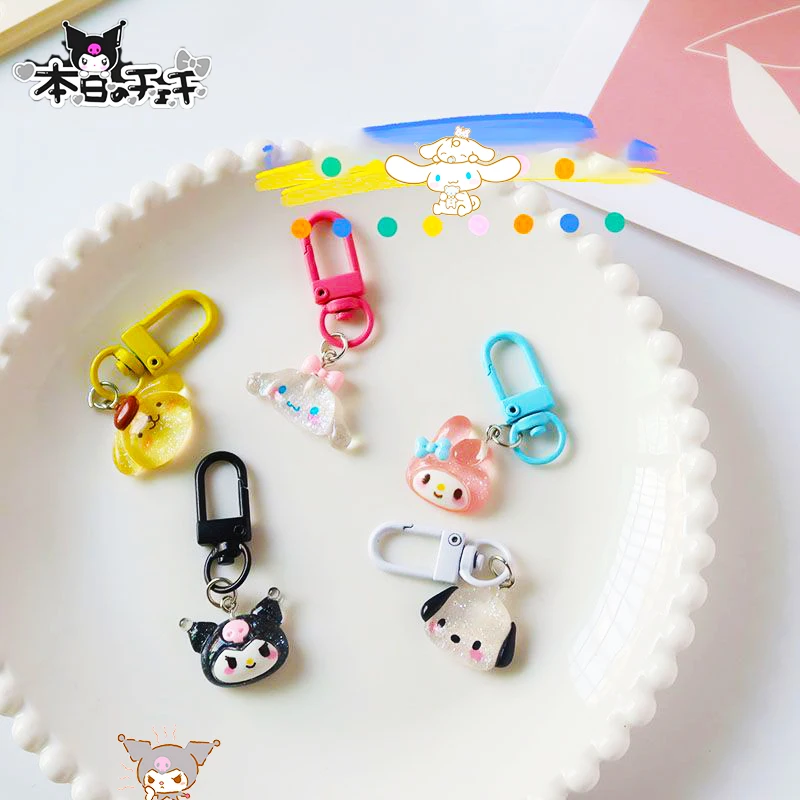 

Sanrio Kuromi Keychain My Melody Kawaii Anime Cute Cartoon Student Schoolbag Decoration Decoration Kids Toys For Girls Gifts
